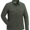 Pinewood Varnamo OVERSHIRT Donker Groen Mix Dames (142)