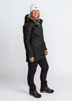 Pinewood Wilda Parka Dames Jas Zwart (400) -Sport Verkoop 506af0d32111f85aea1b3c10113a180f04262a35
