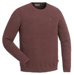 Pinewood Crewneck Knitted Sweater Heren Dark Copper Melange(557)