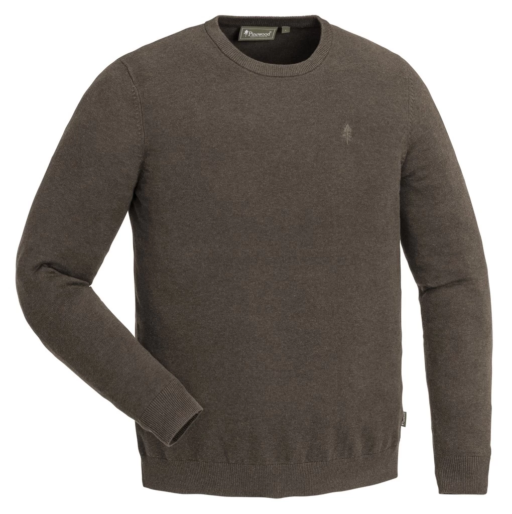 Pinewood Crewneck Knitted Sweater Heren Bruin Melange (207) 3 Pinewood Crewneck Knitted Sweater Heren Bruin Melange (207)