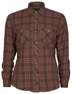Pinewood Felicia Shirt Dames Moss Green/Rusty Pink (746)