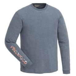 Pinewood Bolmen Long Sleeve Shirt Heren Dark Dive Melange (361)