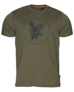 Pinewood Moose T-Shirt Heren Olijfgroen (107)