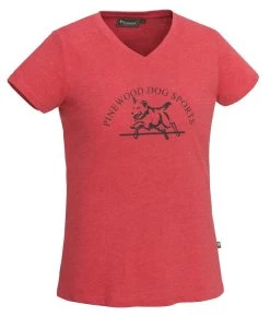 Pinewood Hondensport T-shirt Dames Framboos Rood (588)