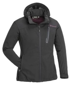 Pinewood Wilda Stretch Shell (softshell) Dames Jas Zwart (400)