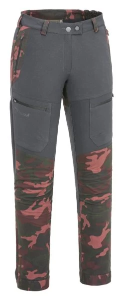 Pinewood Finnveden Hybrid Broek Dames Dusty Plum Jungle Camo (982)