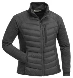 Pinewood Abisko Hybrid Power Fleece Dames Smoke Zwart/ Zwart (457)