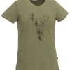 Pinewood Red Deer T-Shirt Dames Olijfgroen (713)