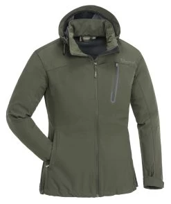 Pinewood Wilda Stretch Shell (softshell) Dames Jas Mosgroen (135)