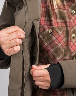 Pinewood Varnamo Gevoerde Dames Winterjas Earth Bruin (206) -Sport Verkoop f568eaeb2e0286f8766d71be0ca7aa3ab2967fc1